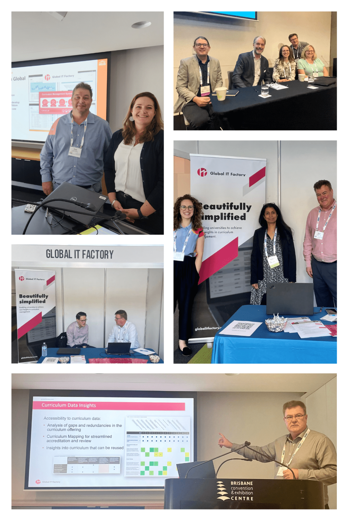 A collage of pictures of people at the HEUG 23 conference.
